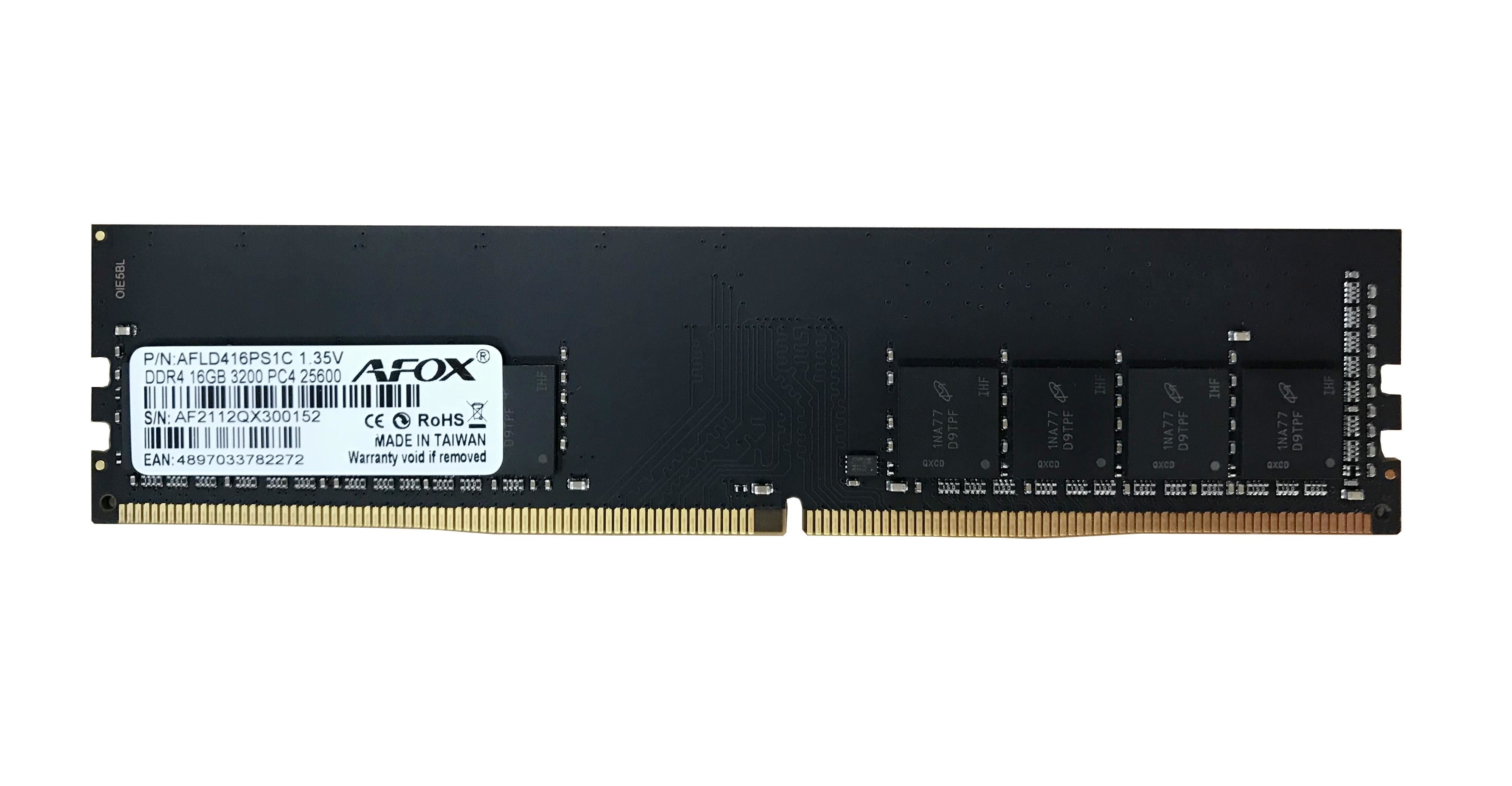 AFOX AFLD416PS1C 16GB 3200MHZ DDR4 UDIMM RAM