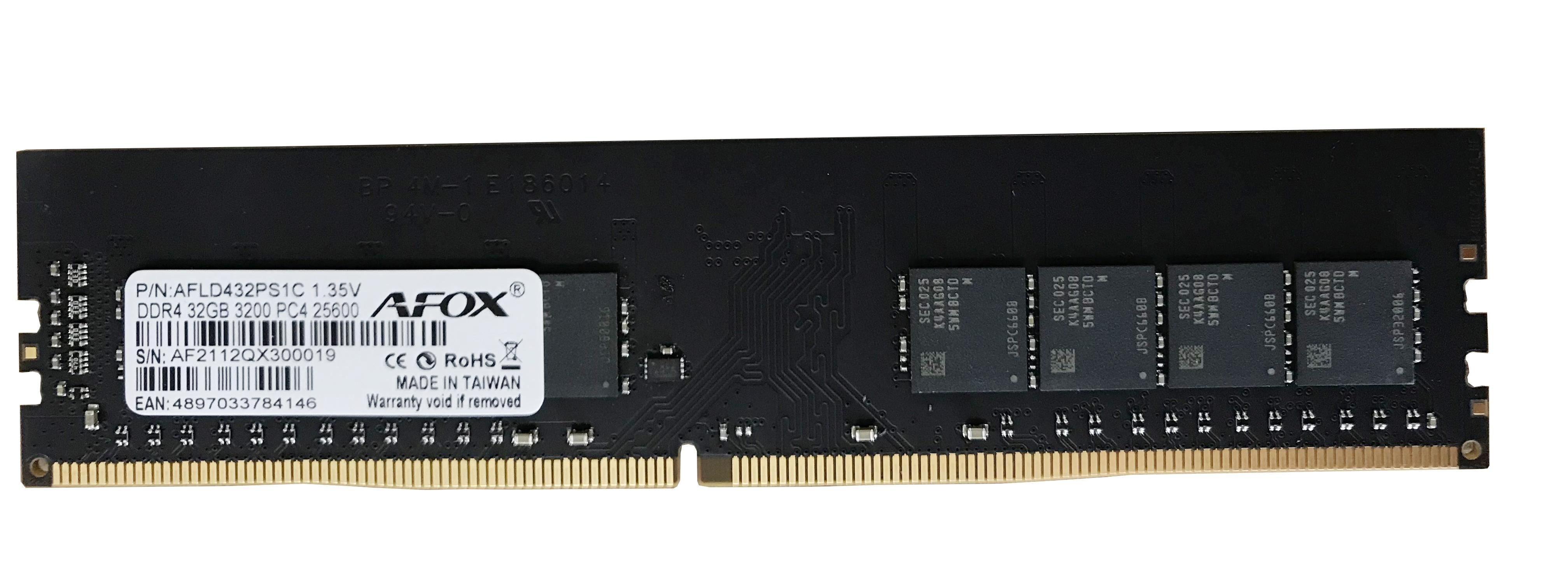 AFOX AFLD432PS1C 32GB 3200MHZ DDR4 MICRON CHIP RAM