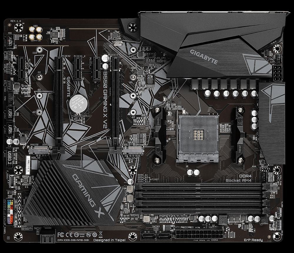 GIGABYTE B550-GAMING-XV2 AMD B550 GAMING-X-V2 Soket AM4 DDR4 4400MH DVI HDMI Anakart