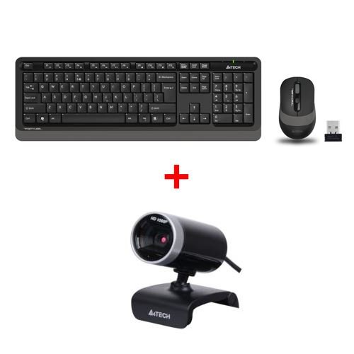 A4 TECH BND-PK910H-FG1010 FG1010 Kablosuz Q TR Klavye Mouse Set + PK-910H 1080p Webcam