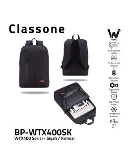 CLASSONE BP-WTX400SK BP- WTX400SK Pro 15.6 inch uyumlu Macbook