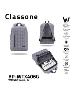 CLASSONE BP-WTX406G BP-WTX406G -15.6" Sırt ÇNT GRİ