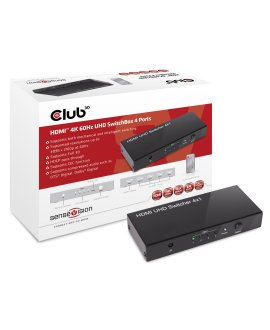 CLUB3D CSV-1370 HDMI 2.0 UHD Anahtar Kutusu 4 Bağlantı Noktası(Sinyal Çoğaltıcı )