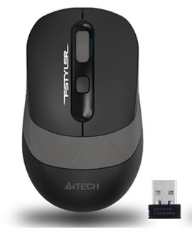 A4 TECH FG10-GRI FG10 Kablosuz Optik Nano 2000DPI Siyah Gri Mouse