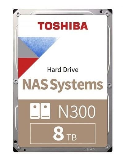 TOSHIBA HDWG480UZSVA 8TB N300 SATA 3.0 7200RPM 256MB 3.5'' Dahili Disk