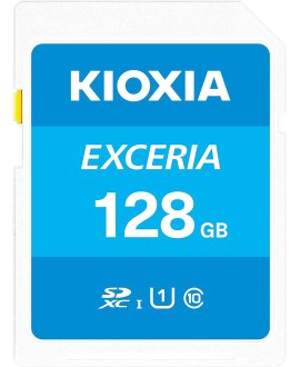 KIOXIA LNEX1L128GG4 128GB EXCERIA PLUS SD C10 U3 V30 UHS1 A1 Hafıza kartı