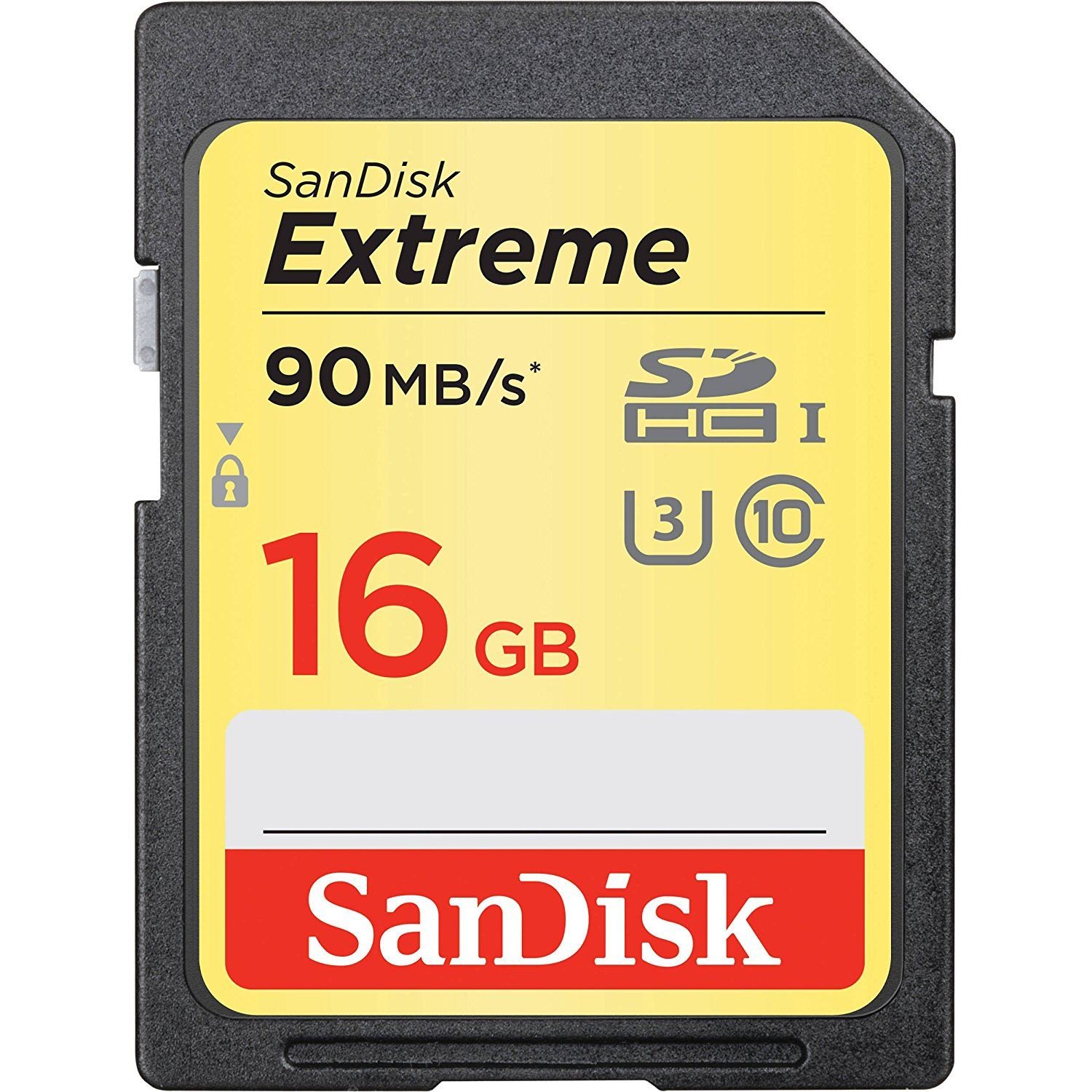 SANDISK SDSDXNE-016G-GNCIN 16 GB Extreme SDHC 90 MB Class 10 UHS I SD-MMC Kart