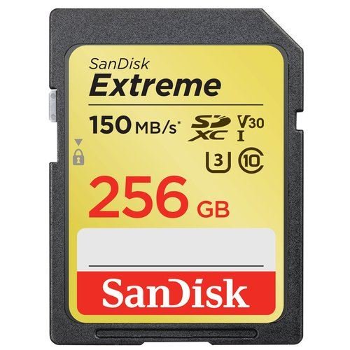 SANDISK SDSDXV5-256G-GNCIN Extreme SDXC Card 256GB 156MB/s V30 UHS-I U3