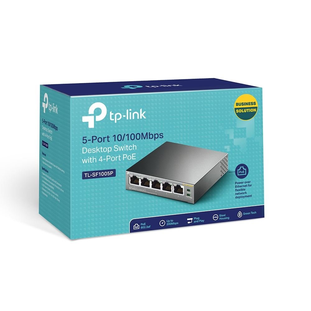 TP-LINK TL-SF1005P 5 Port 10/100Mbps Switch 4 Port Poe