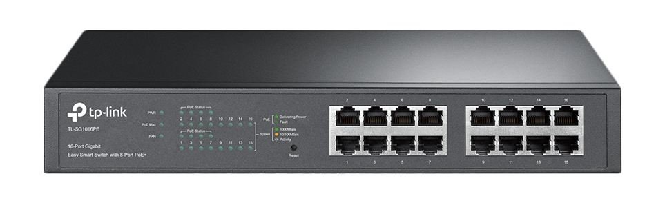 TP-LINK TL-SG1016PE 10/100/1000Mbps 16xPort Smart POE with 8xPort PoE Switch