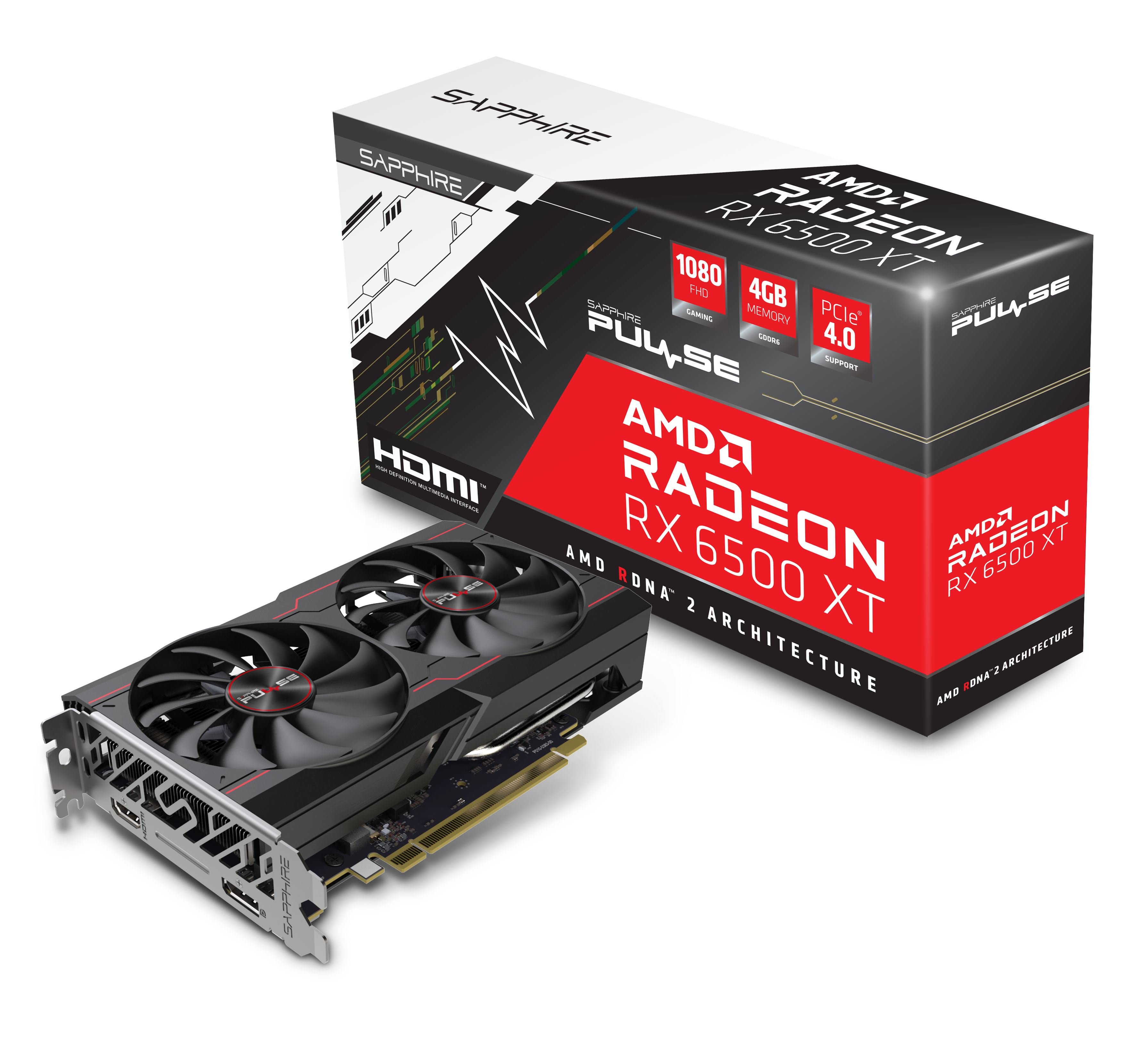 SAPPHIRE 11314-01-20G AMD Radeon RX6500 XT 4GB 64 Bit GDDR6 PCI-Express 4.0 Ekran Kartı