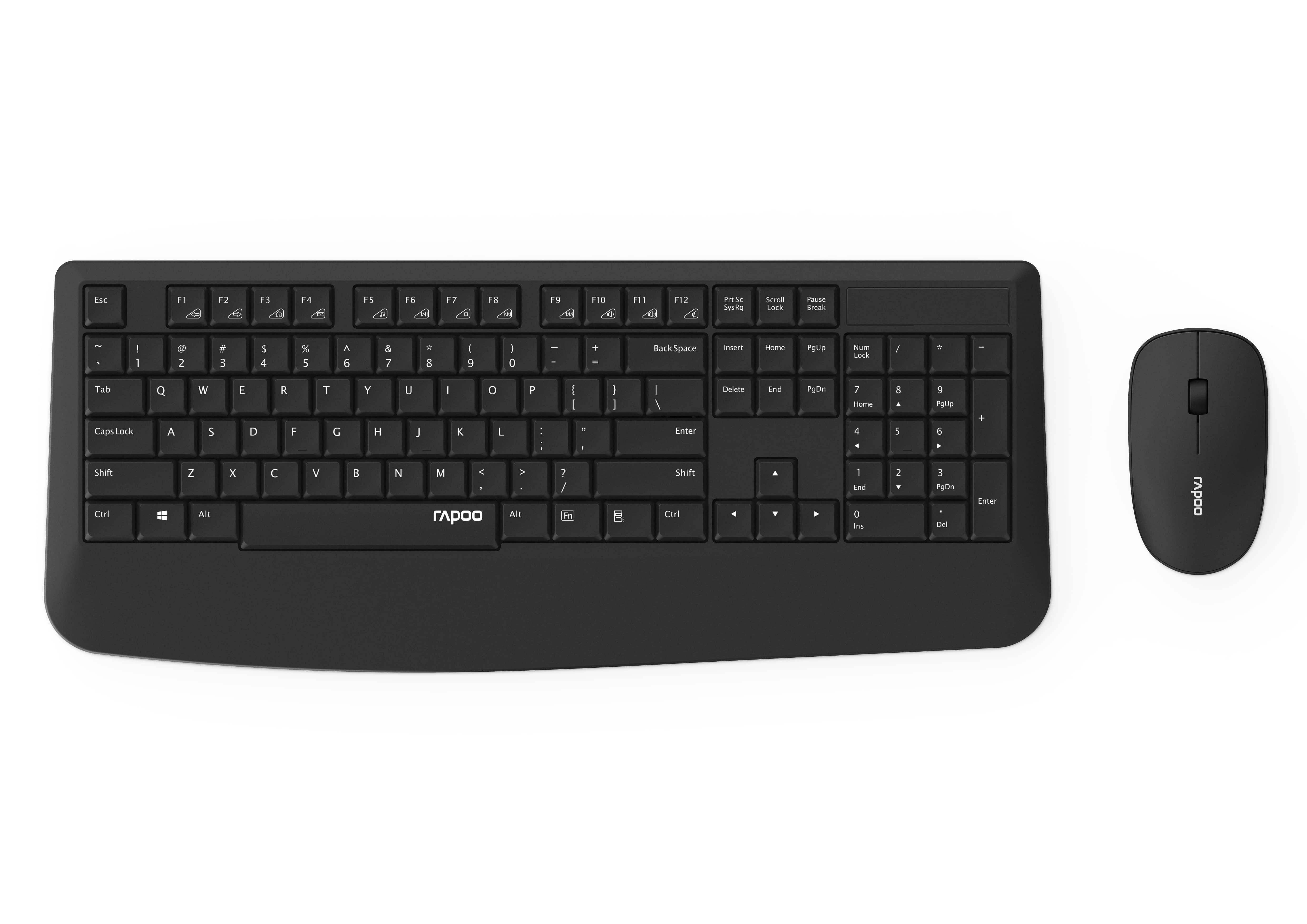 RAPOO 18039 X1900 Kablosuz TR Siyah Klavye Mouse Set