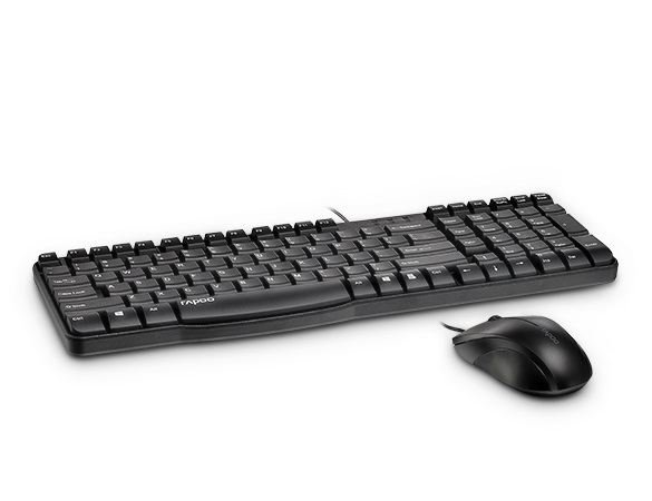RAPOO 18040 N1850 Kablolu TR Optik Siyah Klavye Mouse Combo Set