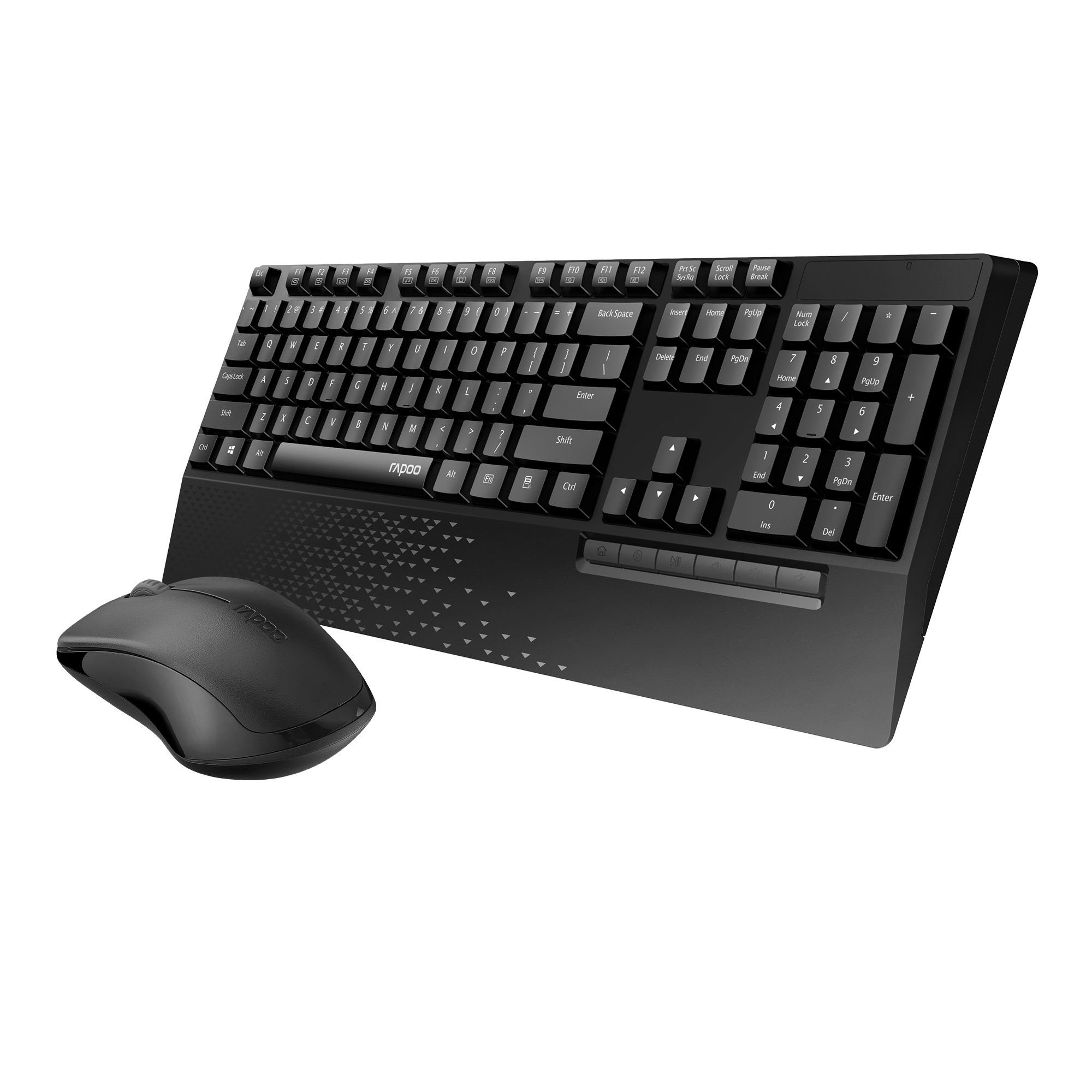 RAPOO 19022 X1960 1000DPI Kablosuz Türkçe Klavye ile Optik Mouse Set Siyah