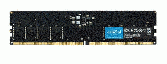 CRUCIAL 20SD9-500008-10R 8GB DDR5 4800 CL40 1.1V UDIMM Single Desktop Memory