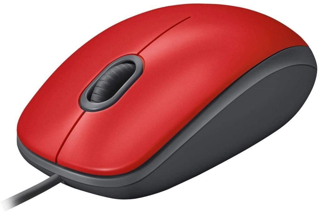 LOGITECH 910-005489 M110 Kablolu Optik 1000DPI Kırmızı Mouse