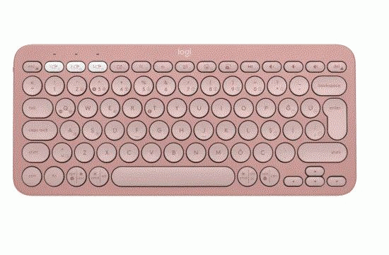 LOGITECH 920-011861 Pebble Keys 2 K380S Bluetooth Klavye Pudra Pembe