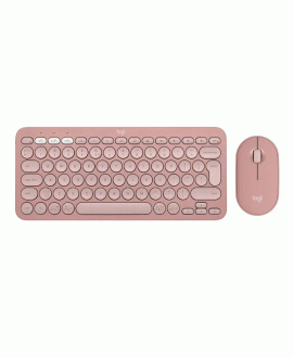 LOGITECH 920-012247 Pebble 2 Multi-Device Bluetooth Klavye Mouse Seti Pembe