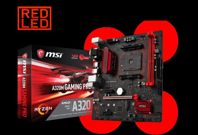 MSI A320M-GAMING-PRO AMD A320 AM4 3200MHz DDR4 HDMI DVI VGA Gaming Anakart
