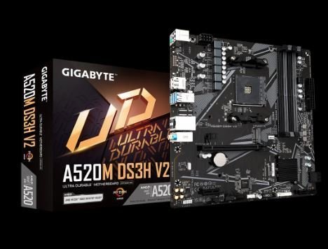 GIGABYTE A520M-DS3H-V2 A520M-DS3H AM4 DDR4 4733MHz mATX ANAKART
