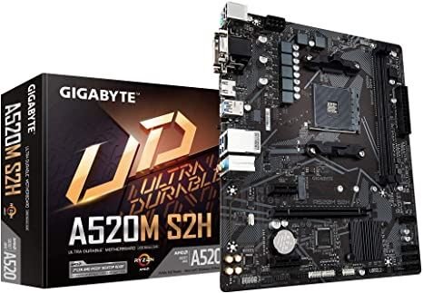 GIGABYTE A520M-S2H MAB AMD A520 AM4 DDR4 5000MHZ DVI HDMI
