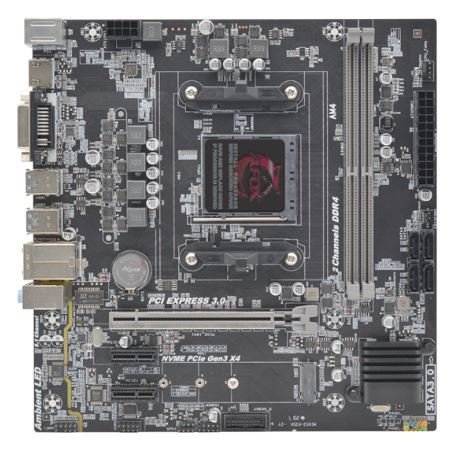 AFOX B450-MA-V2 B450 MA V2 Anakart AMD Socket AM4 DDR4 MicroATX