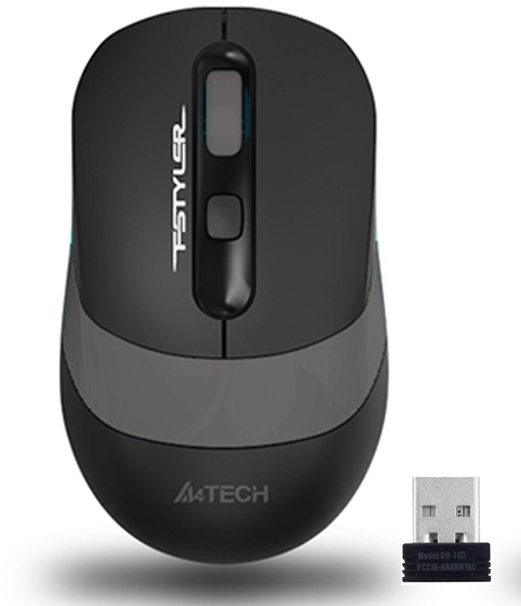 A4 TECH FG10-GRI FG10 Kablosuz Optik Nano 2000DPI Siyah Gri Mouse ...