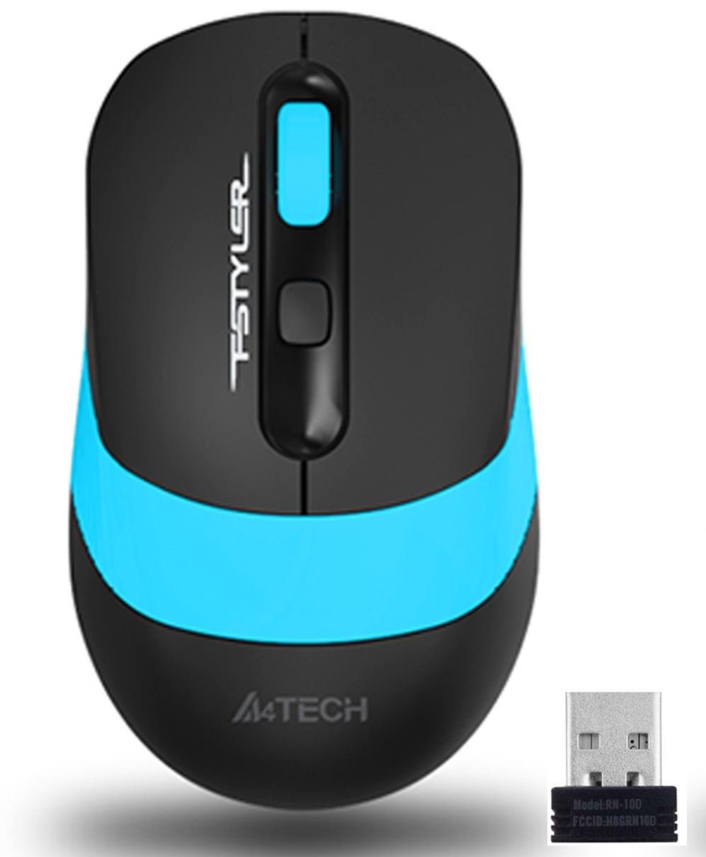 A4 TECH FG10-MAVI FG10 Kablosuz Optik Nano 2000DPI Siyah Mavi Mouse