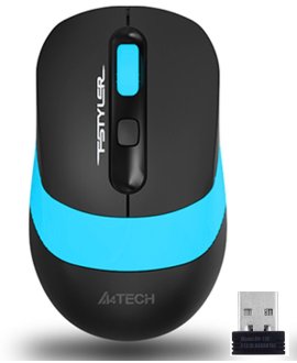 A4 TECH FG10-MAVI FG10 Kablosuz Optik Nano 2000DPI Siyah Mavi Mouse