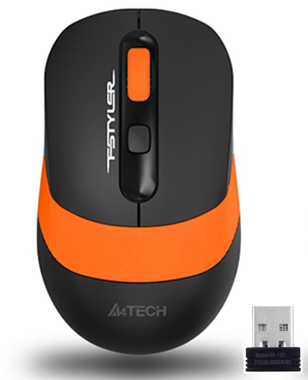 A4 TECH FG10-TURUNCU FG10 Kablosuz Optik Nano 2000DPI Siyah Turuncu Mouse