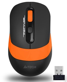 A4 TECH FG10-TURUNCU FG10 Kablosuz Optik Nano 2000DPI Siyah Turuncu Mouse
