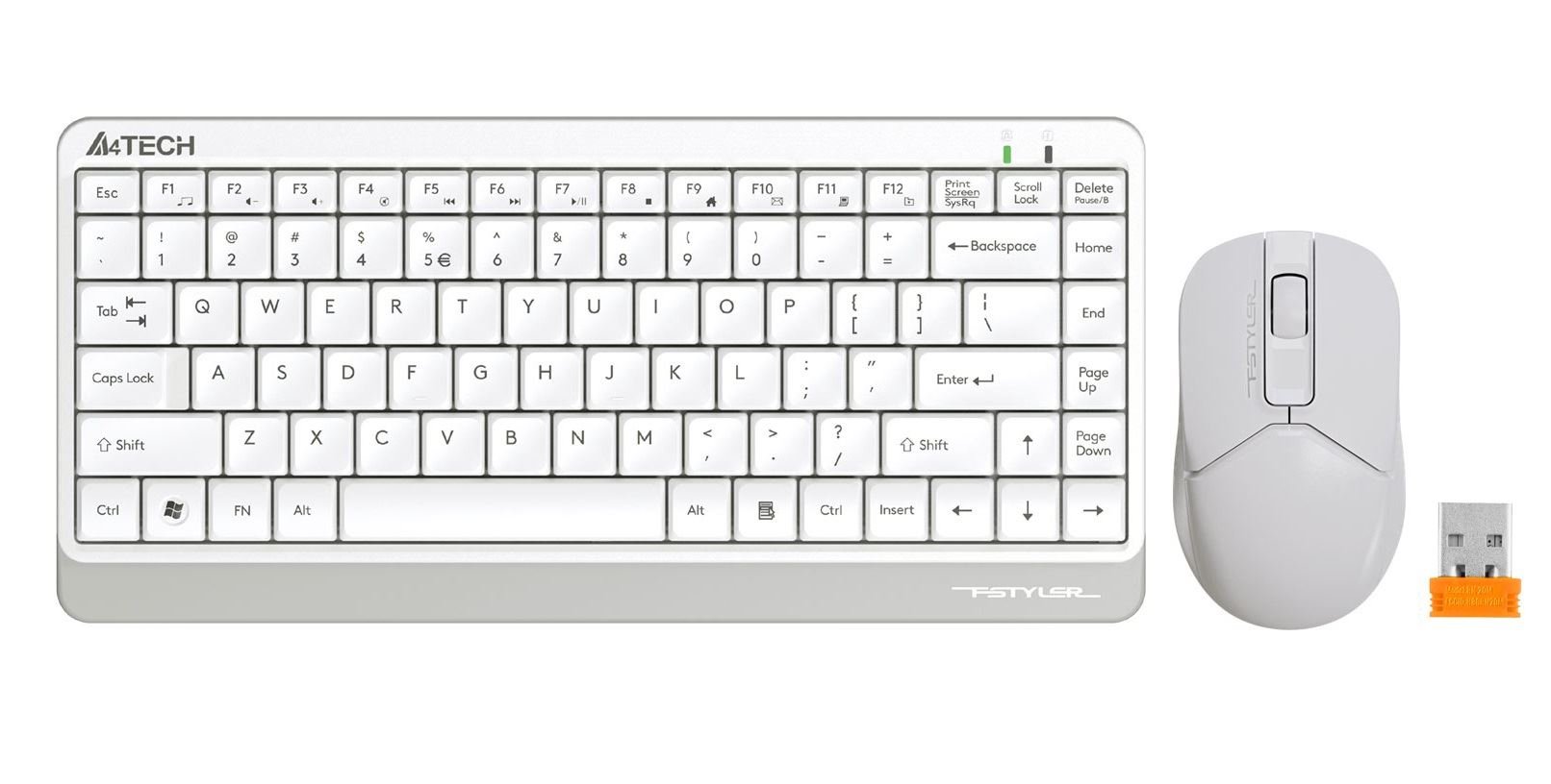A4 TECH FG1112-Q-WHITE FG1112 BEYAZ Q TÜRKÇE FN-MULTİMEDYA MİNİ 2.4GHZ KABLOSUZ SET