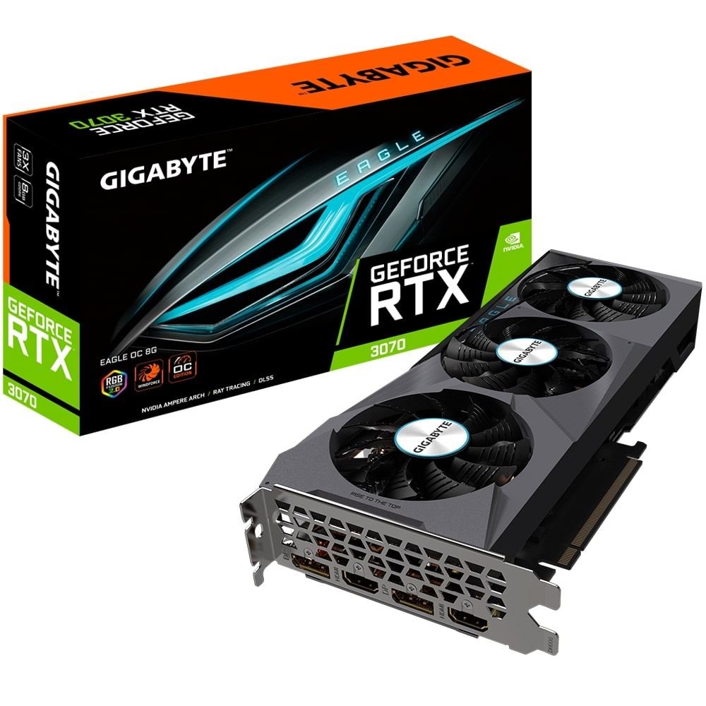 GIGABYTE GVN3070EAGLEOC8GD RTX3070 8GB 256 Bit GDDR6 PCI-E 4.0 Eagle OC Ekran Kartı
