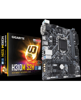 GIGABYTE H310M-S2H Intel H310 Soket LGA1151 DDR4 2666 MHz HDMI DVI VGA Anakart