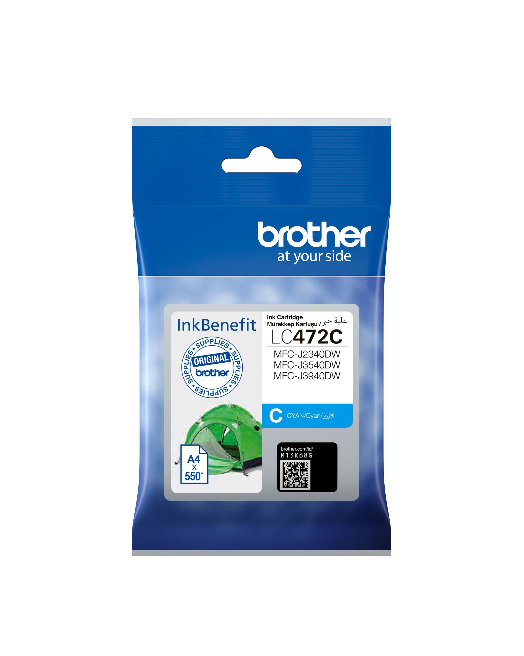 BROTHER LC472C 550 Sayfa Mavi Kartus