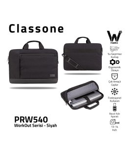 CLASSONE PRW540 Prw540 Workout Serisi Wtxpro Su Geçirmez Kumaş 13-14" Laptop El Çantası