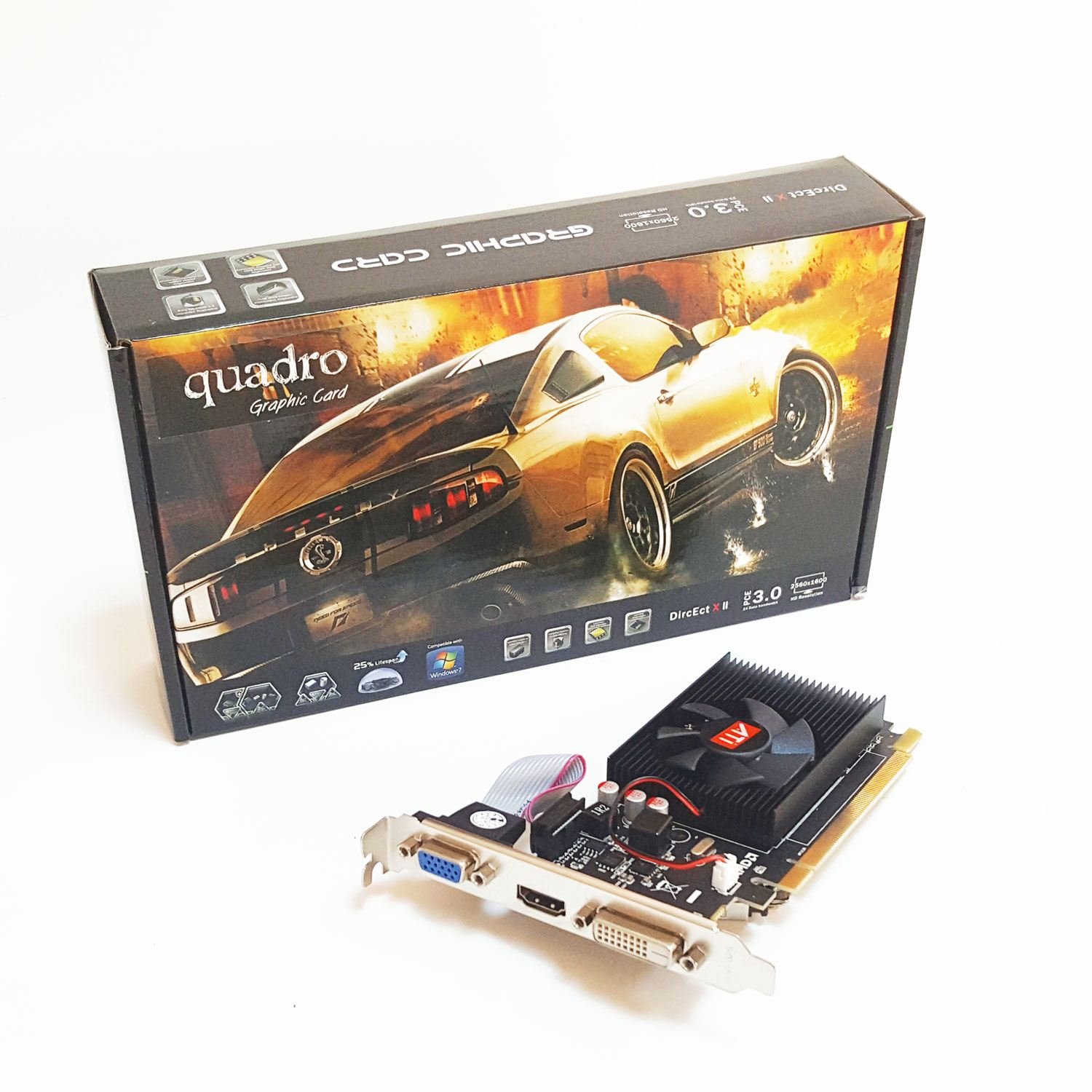 QUADRO R52302GD3 AMD Ryzen 5 230 2GB DDR3 64Bit PCI-E 2.0 Ekran Kartı