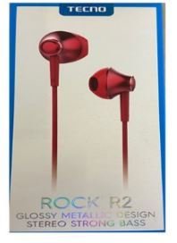 TECNO ROCK-R2-RED EARPHONE ROCK R2 KIRMIZI