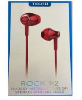 TECNO ROCK-R2-RED EARPHONE ROCK R2 KIRMIZI