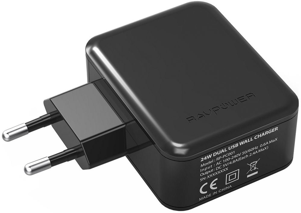 RAVPOWER RP-PC001 Duvar tipi 24W Dual Port Notebook Sarji