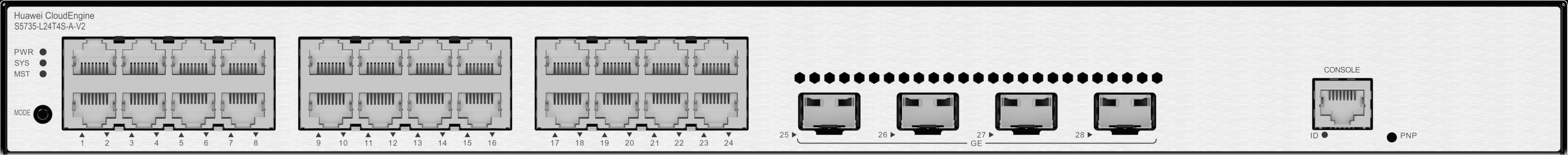 HUAWEI S5735-L24T4S-A-V2 10/100/1000BASE-T 24 Port 4GE SFP Port AC Güç