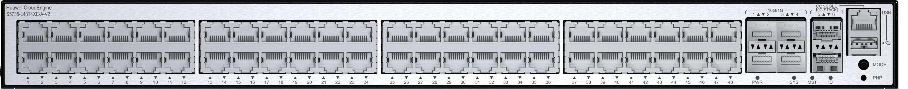 HUAWEI S5735-L48T4XE-A-V2 10/100/1000Base-T 48 port 4 x 10 GE SFP+ port 2 x12GE stack port switch