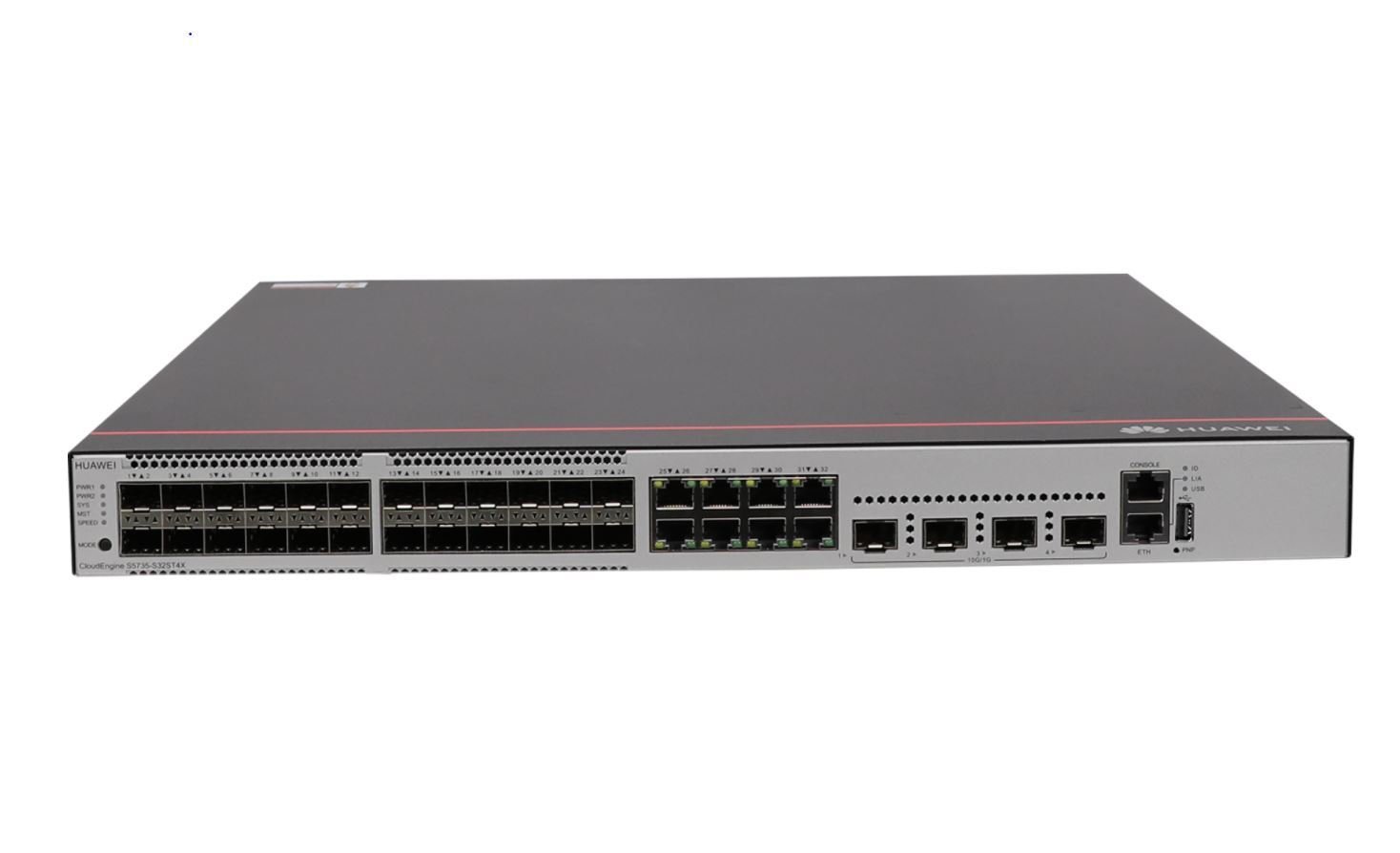 HUAWEI S5735-S32ST4X S5735-S32ST4X (24*GE SFP ports, 8*10/100/1000BASE-T ports, 4*10GE SFP+