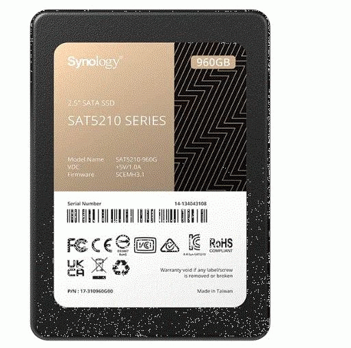 SYNOLOGY SAT5210-960G 960GB SAT5210 SATA 6 Gb/s 530-500Mb/s Flash SSD