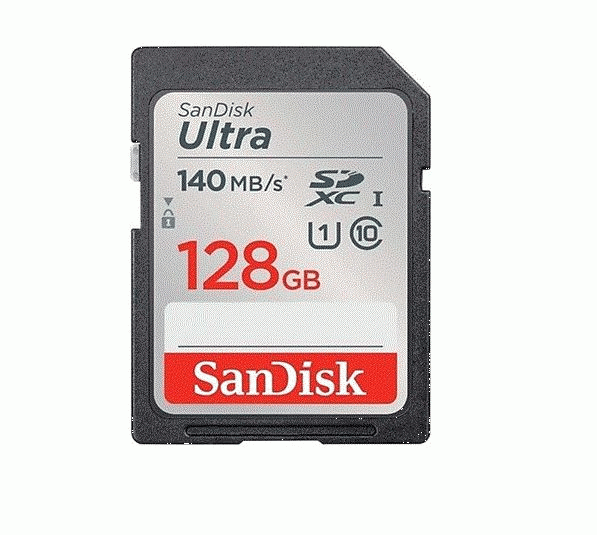 SANDISK SDSDUNB-128G-GN6IN Ultra UHS I 128GB SD Card 140MB/s