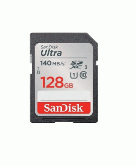 SANDISK SDSDUNB-128G-GN6IN Ultra UHS I 128GB SD Card 140MB/s