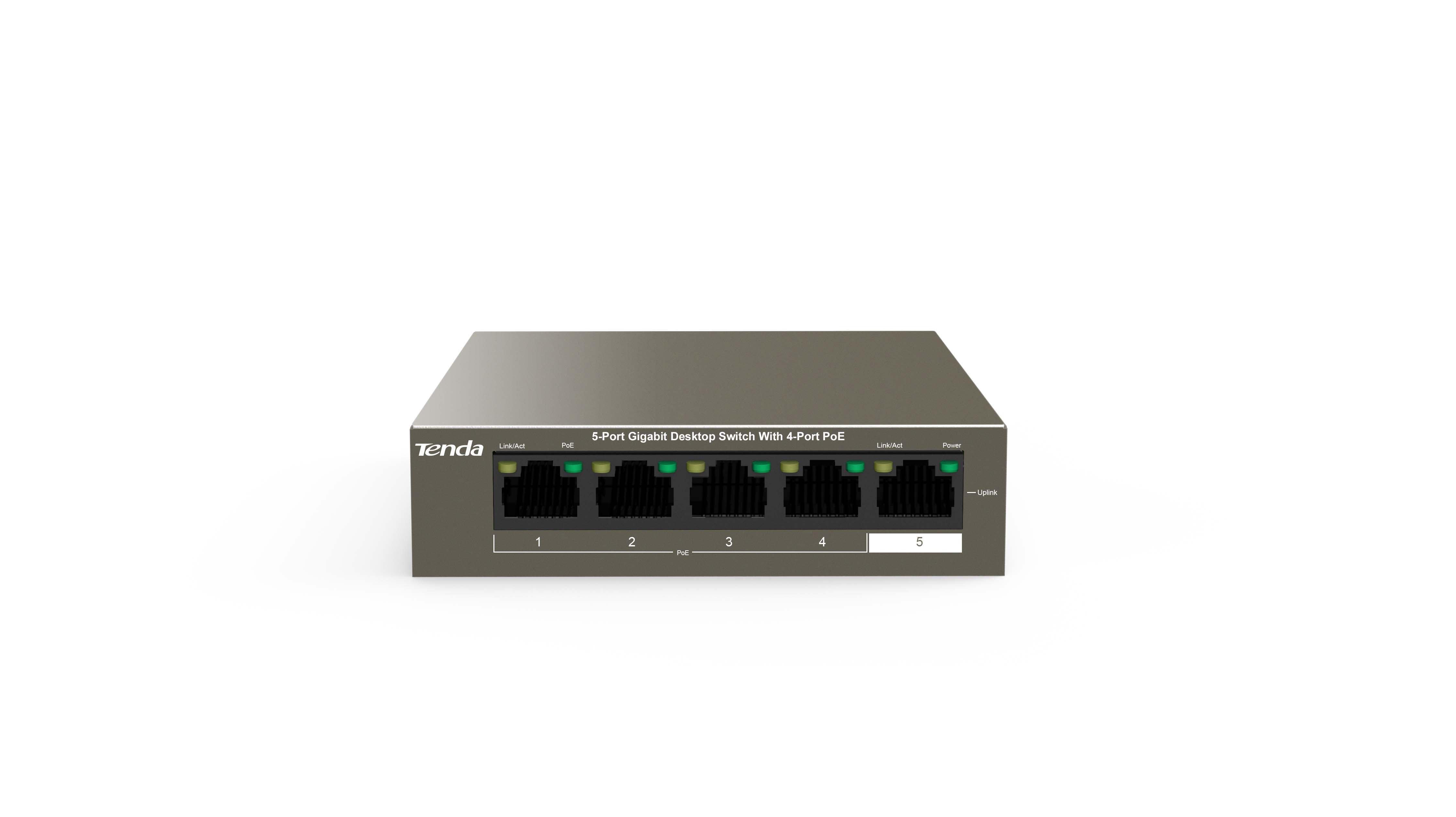 TENDA TEG1105P-4-63W TEG1105P-4-63W 5-Port Gigabit Desktop Switch with 4-Port PoE