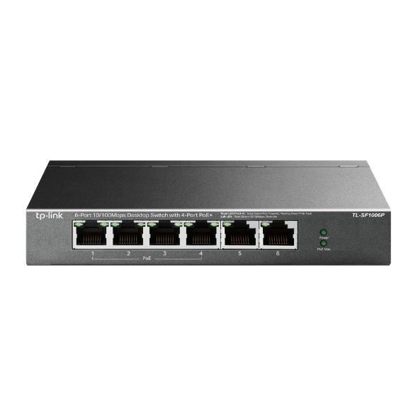 OMADA TL-SF1006P 6-Port 10/100Mbps Desktop Switch with 4-Port PoE+
