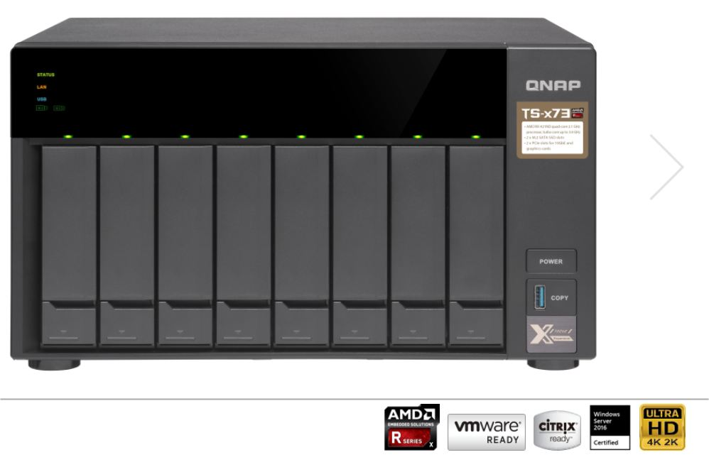 QNAP TS-873-4G 8 Yuvalı NAS ÜNİTESİ