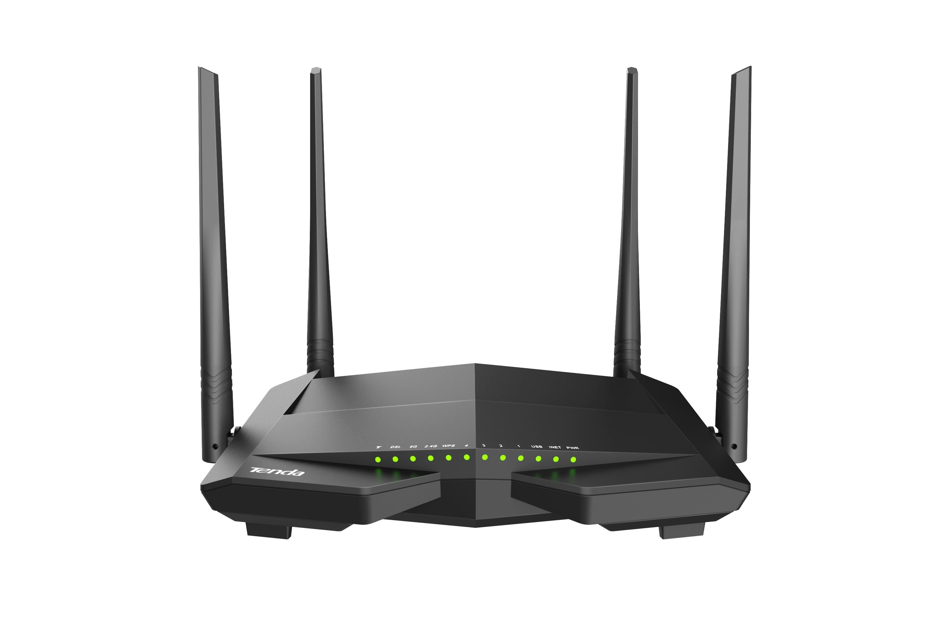 TENDA V12 AC1200 Dualband Wi-Fi Gigabit VDSL/ADSL Modem Router
